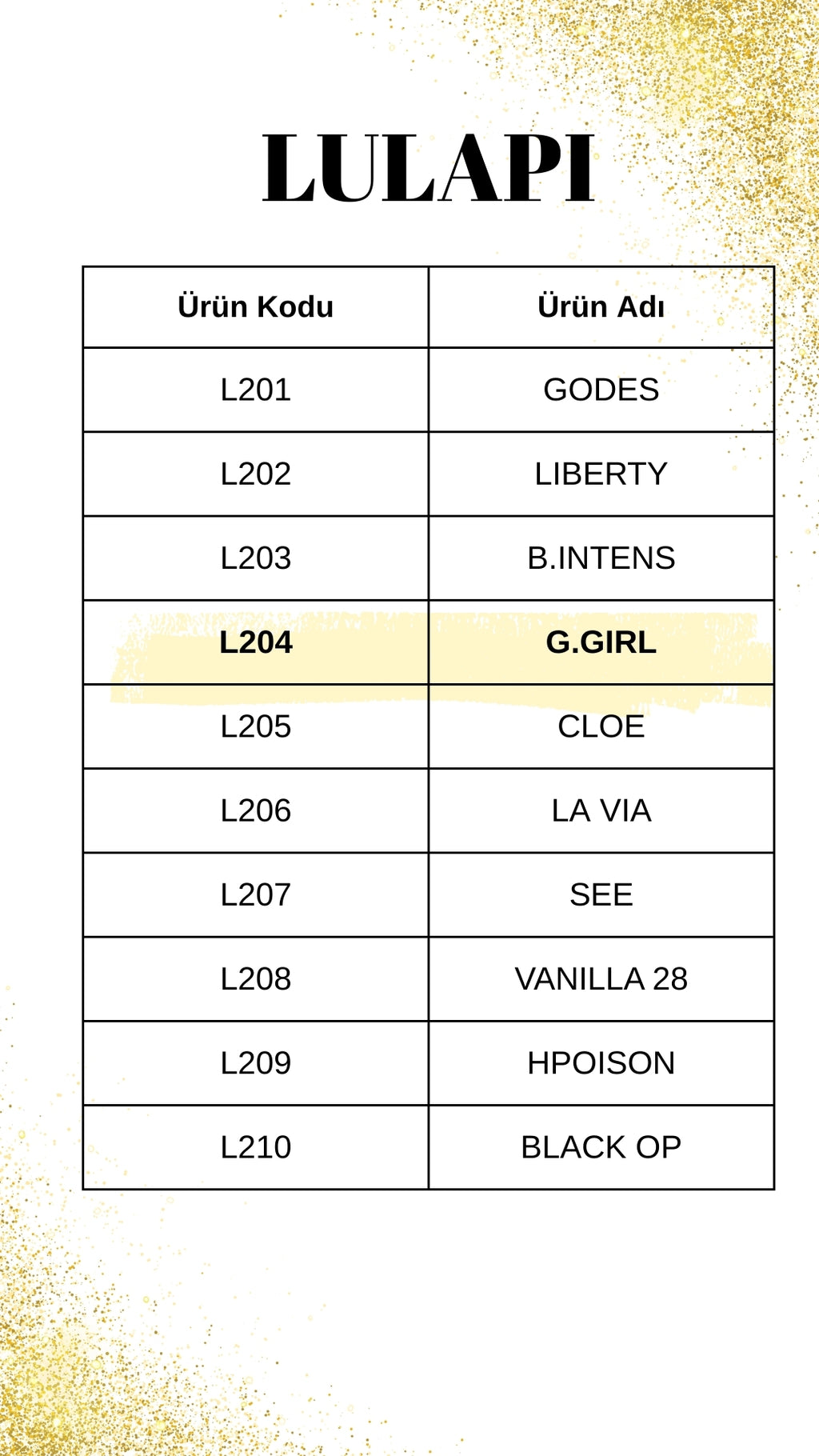 LULAPI L204 G.Girl 50 ML