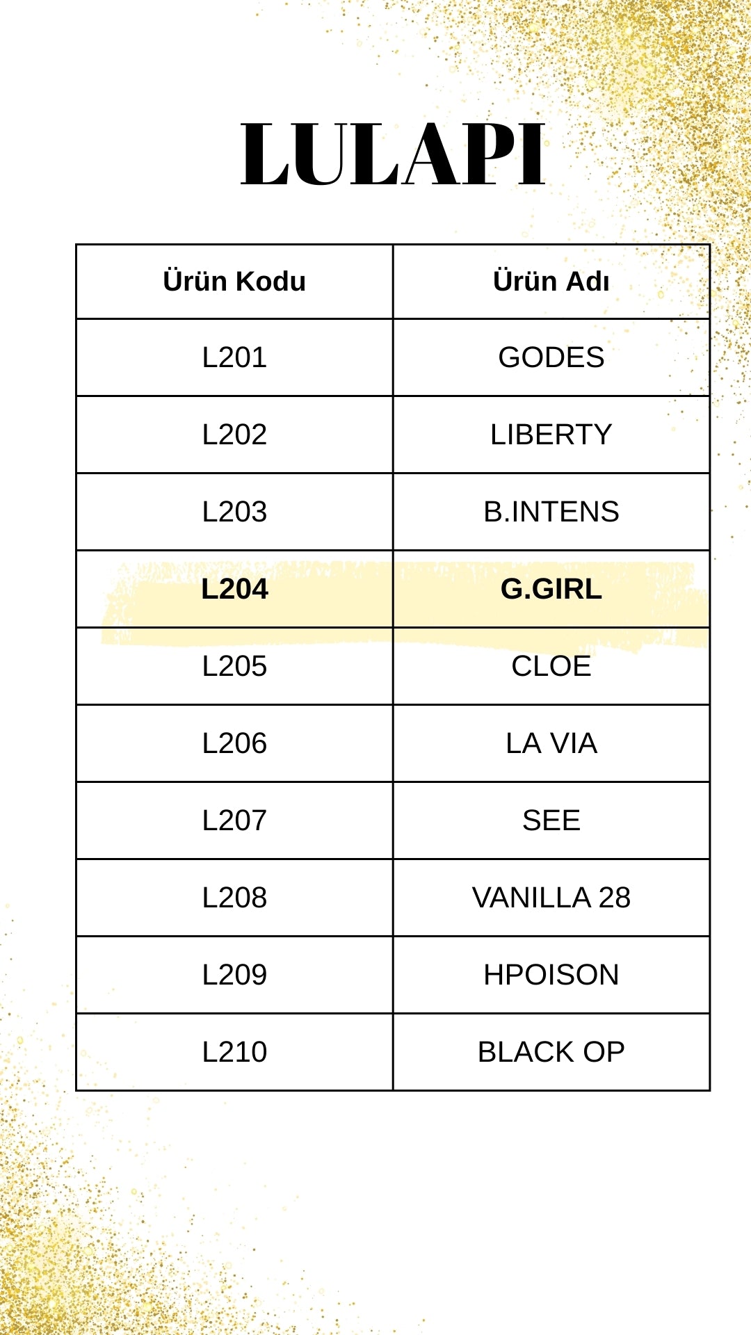 LULAPI L204 G.Girl 50 ML