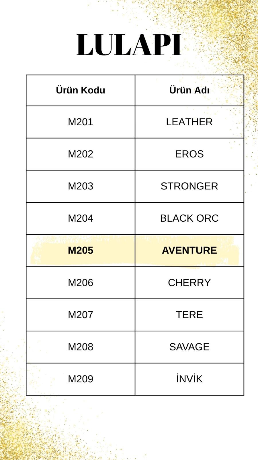 LULAPI M205 Aventure Erkek Parfüm 50 ML – Ferah Meyvemsi Odunsu