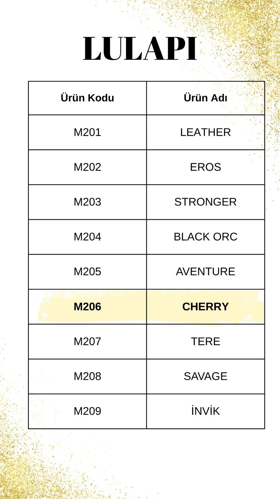 LULAPI M206 Cherry Erkek Parfüm 50 ML
