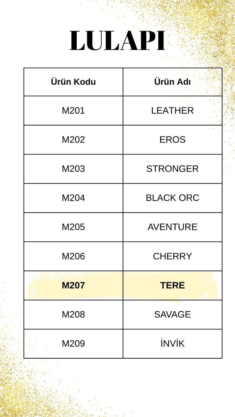 LULAPI M207 Tere - Erkek Parfüm 50 ML