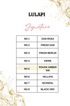 LULAPİ Signature No5 Rouge Amber 540 Unisex Extrait Parfüm 50 ML