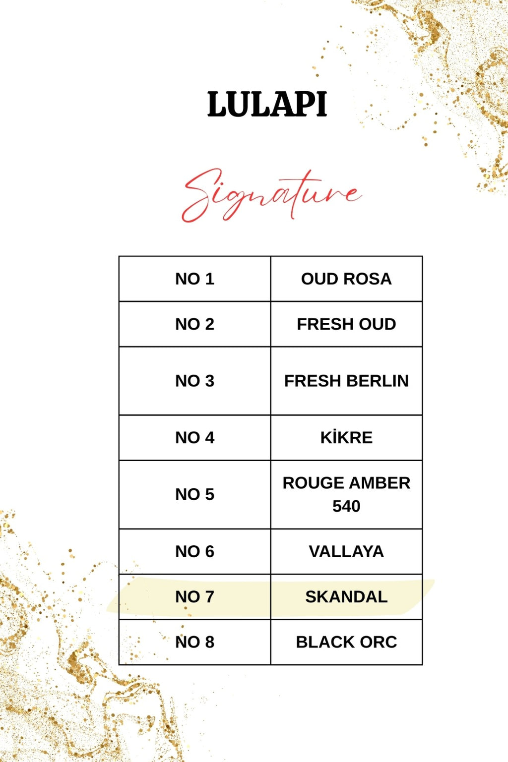 LULAPİ Signature No7 Skandal Kadın Extrait Parfüm 50 ML