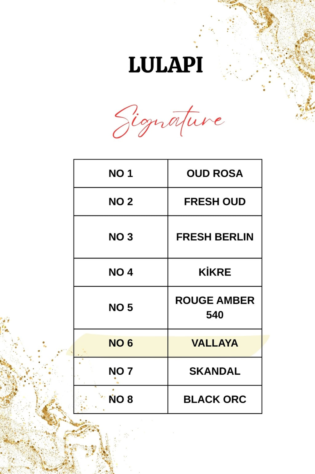 LULAPİ Signature No6 Vallaya Kadın Extrait Parfüm 50 ML